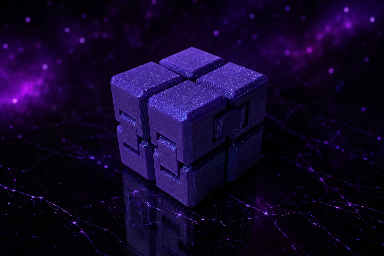 Purple Orbit Cube